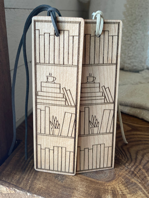 Magnifique signet bibliothèque en bois d'érable. Expédition gratuite